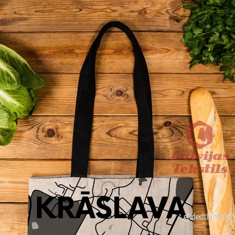 Pelēka lina auduma maisiņš "Krāslava" - Bild 2