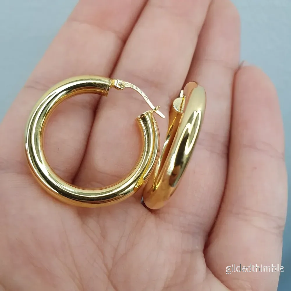 Creoler kraftiga 18k guld