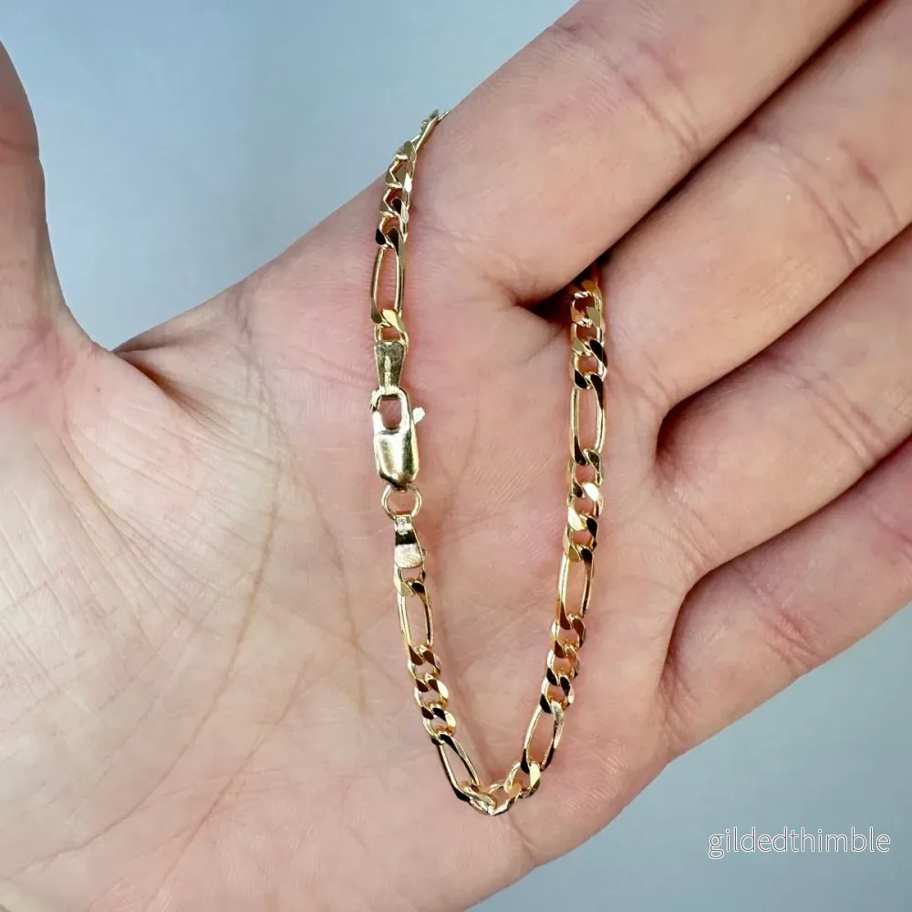 Figaro armband 18k guld 3,9mm Figaro armband 18k guld 3,9mm