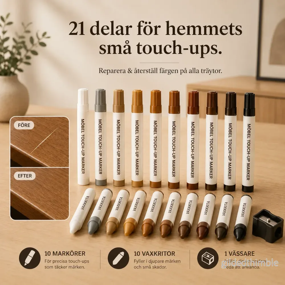 Fixera™ Möbelreparationskit – 21 delar för hemmets små touch-ups