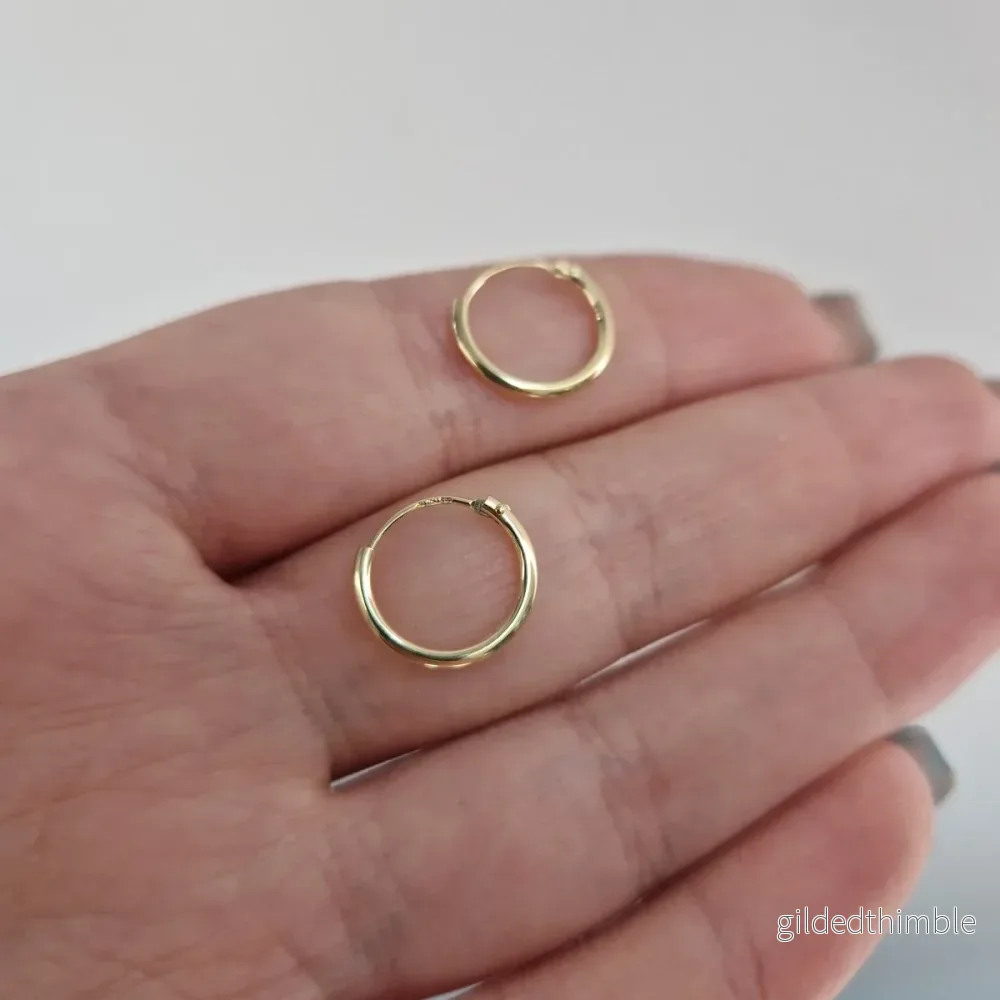 Rörcreoler 18k guld 1,5x13mm