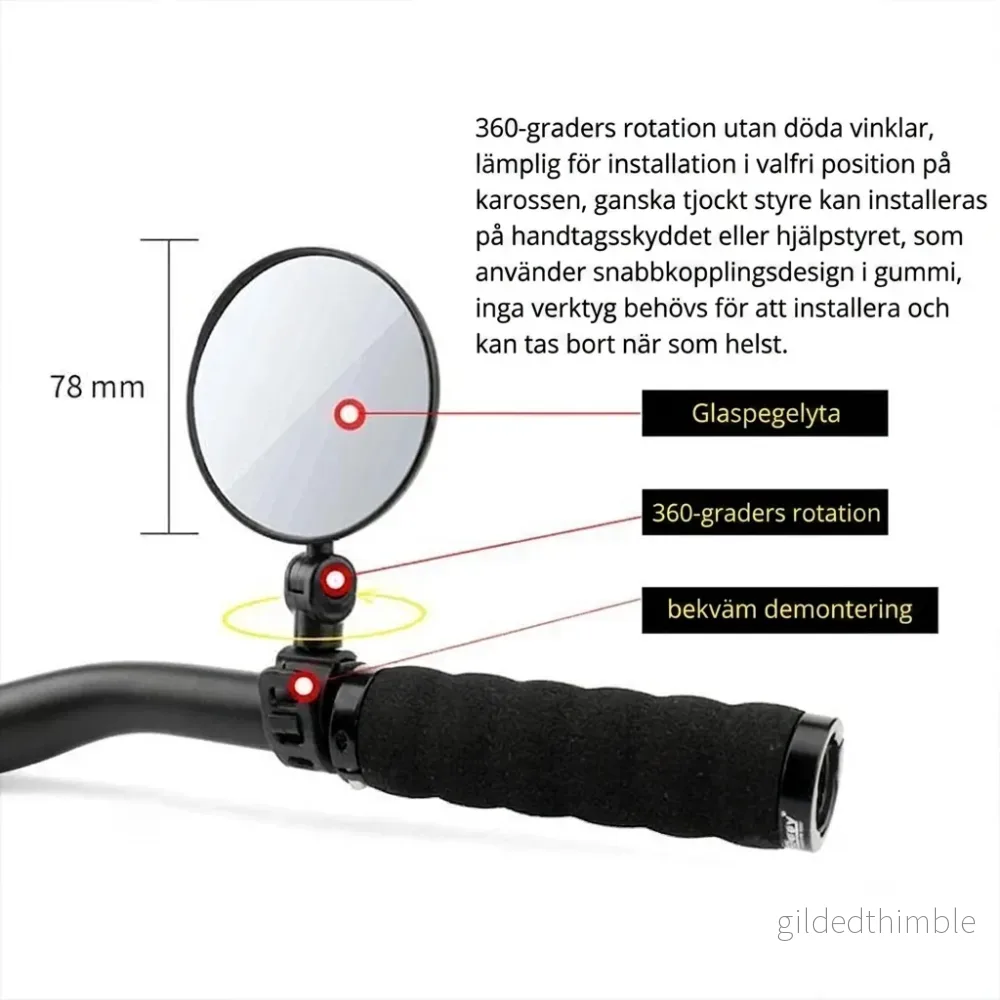 CycleView™ | 360°-backspegel för säkrare cykling - Bild 2