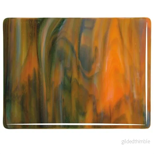 3123-00 Mörkgrön, Orange/Vit Streaky 3mm 3123-00 Mörkgrön, Orange/Vit Streaky 3mm
