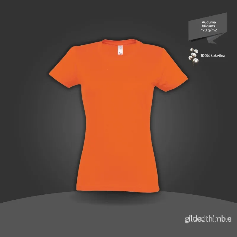 Sieviešu T-krekls - klasiskais | 190 g/m² | Oranžs - Bild 2