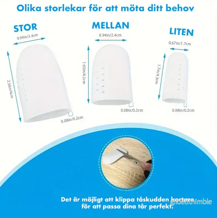 Tåskydd i silikon - 6 -pack tåskyddsringar - Bild 2