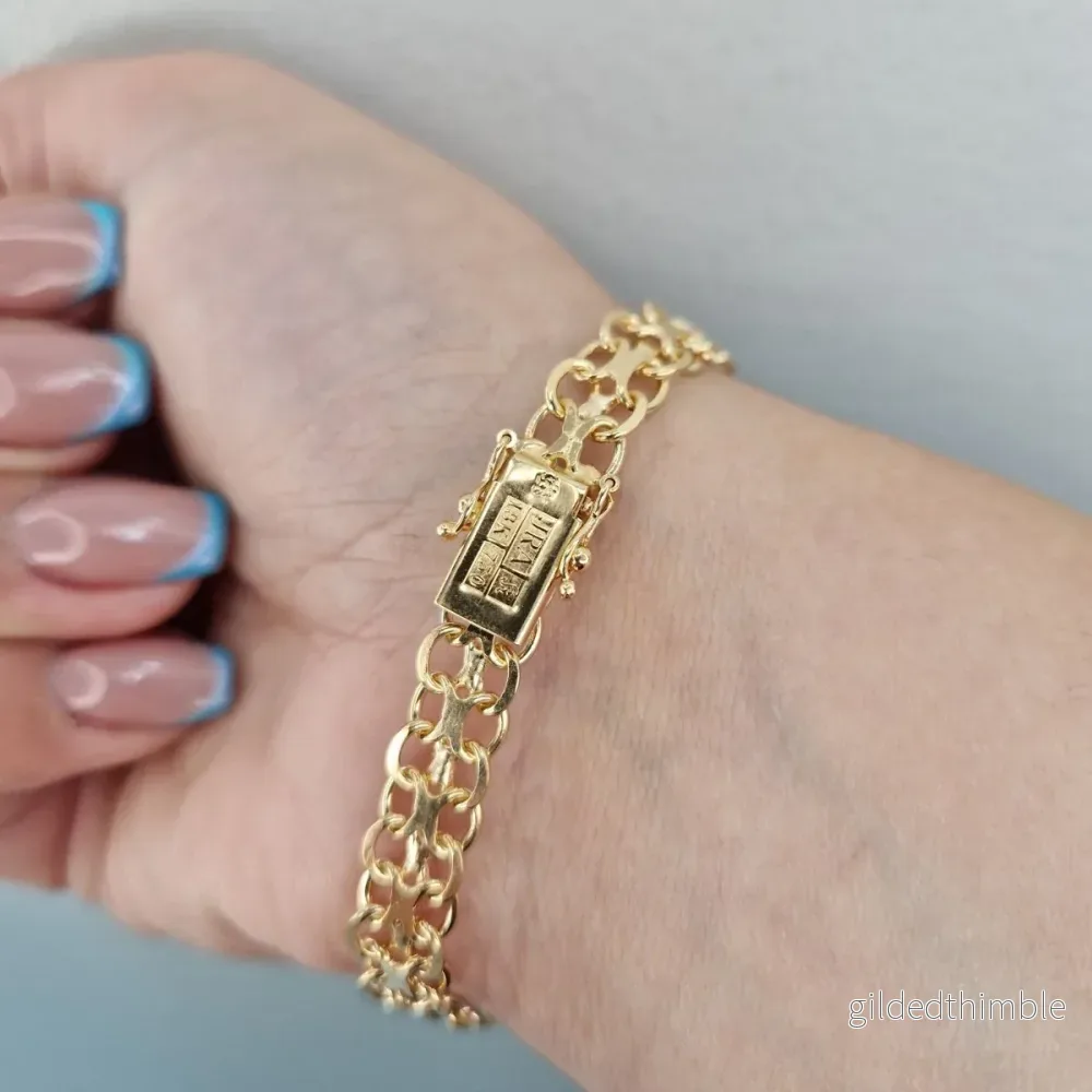 X-länk armband 18k guld 19cm - Bild 2