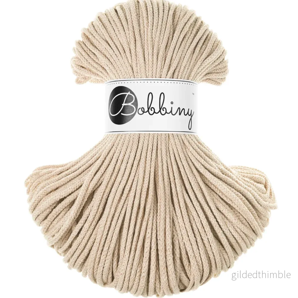 WARM BEIGE Junior 3 mm. mjukt bomullssnöre