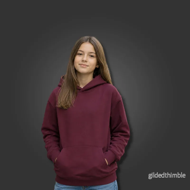 Klasiskais hūdijs bērnam | Bordo Klasiskais hūdijs bērnam | Bordo