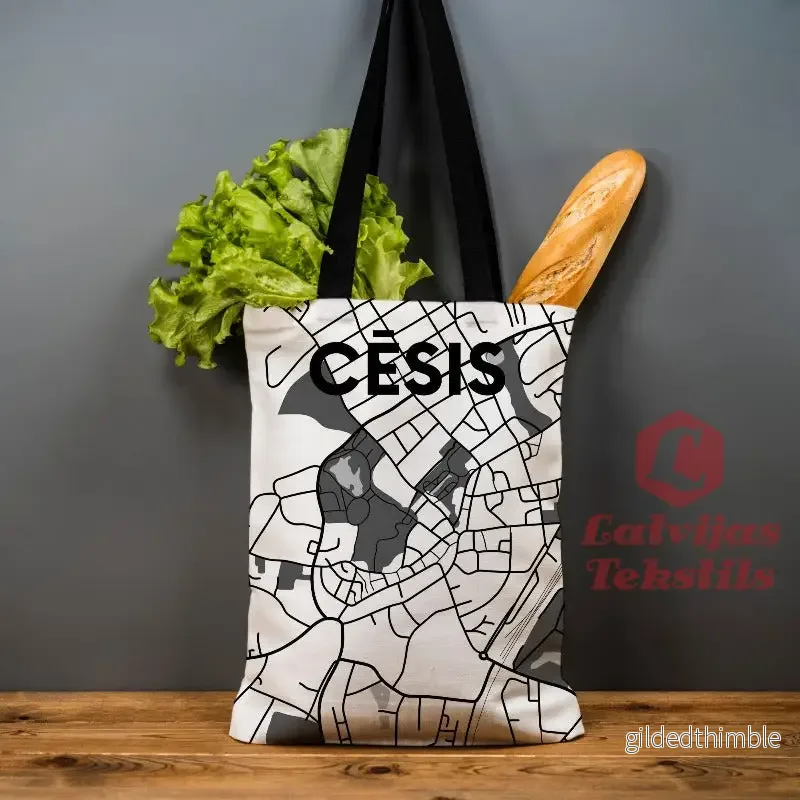 Lina vai kokvilnas auduma maisiņš ”Cēsis”