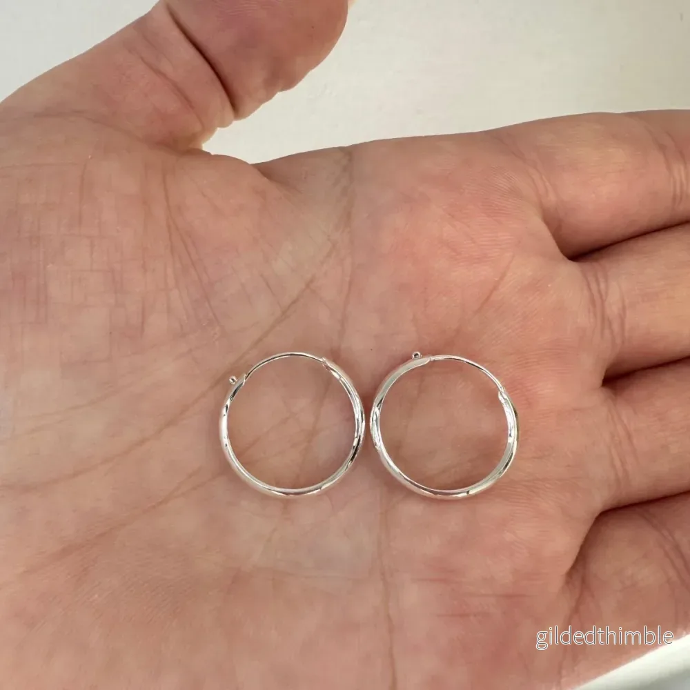 KAMPANJ Creoler Sterling silver 18x3mm KAMPANJ Creoler Sterling silver 18x3mm