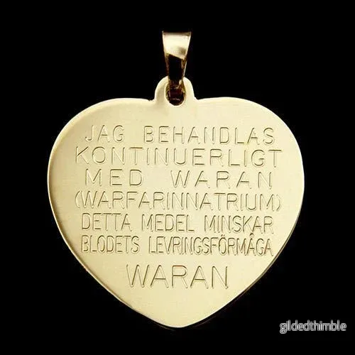 Waran hjärta i guld Waran hjärta i guld