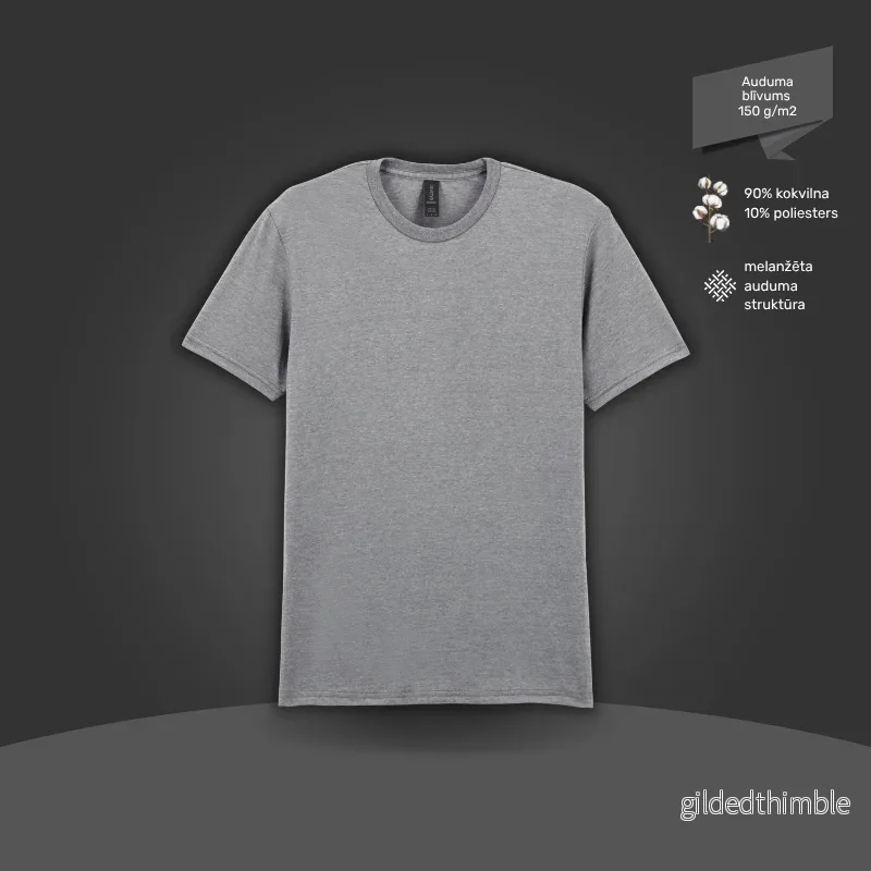 Pamata T-krekls | 150 g/m² | Klasiski Pelēks