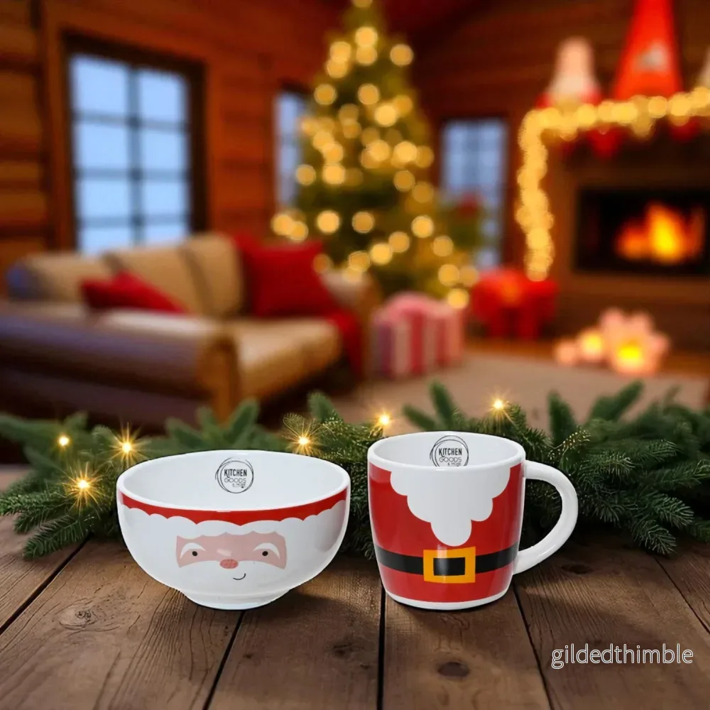 Frukost set Skål & Kopp Jultomte