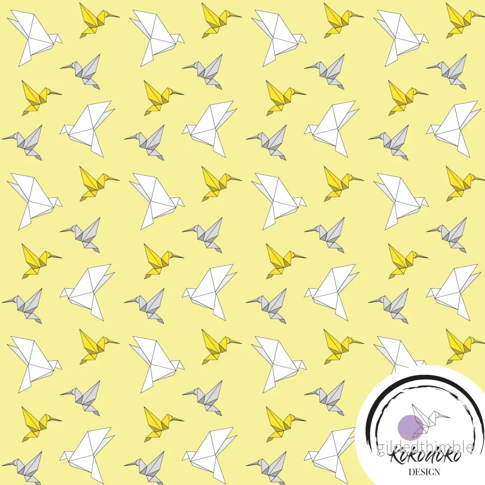 ORIGAMI BIRDS - YELLOW