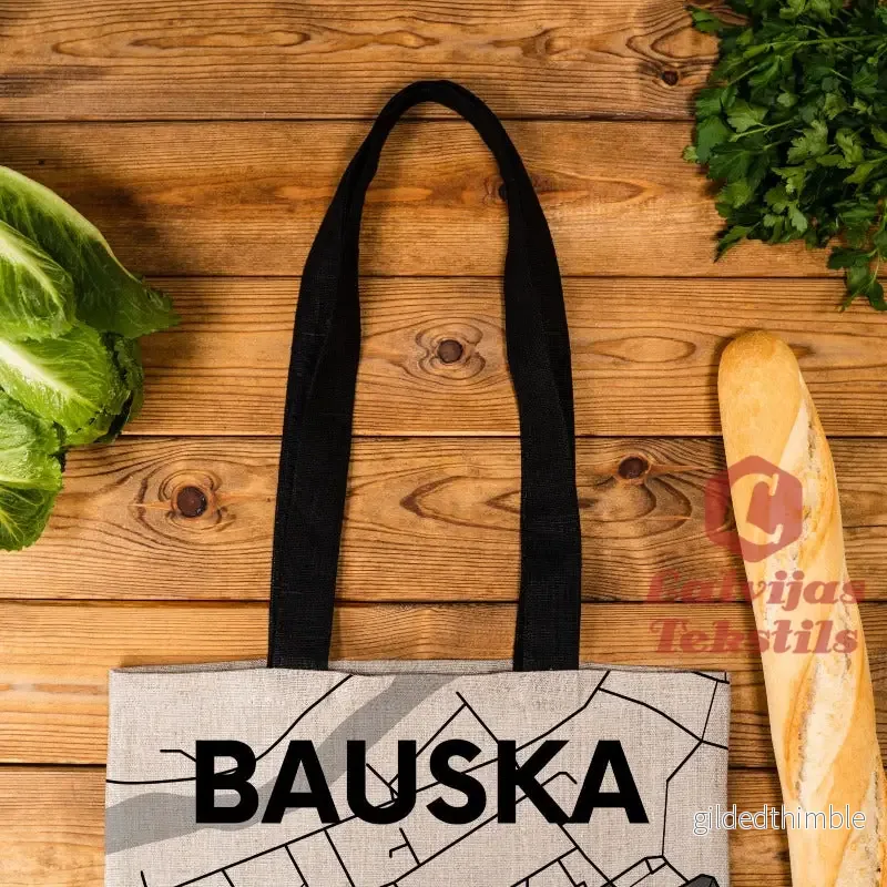 Pelēka lina auduma maisiņš "Bauska" - Bild 3