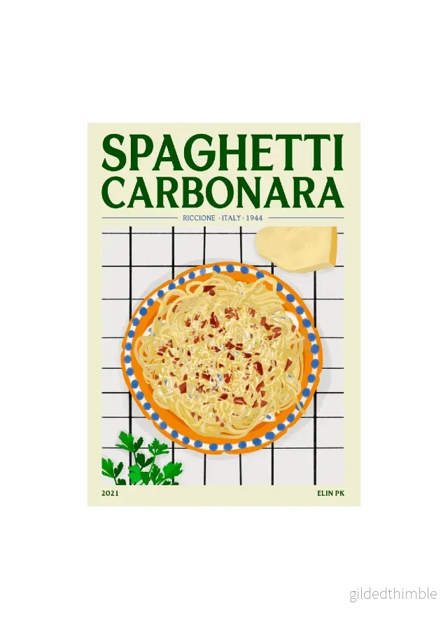 Elin PK Poster – Spaghetti Carbonara Elin PK Poster – Spaghetti Carbonara