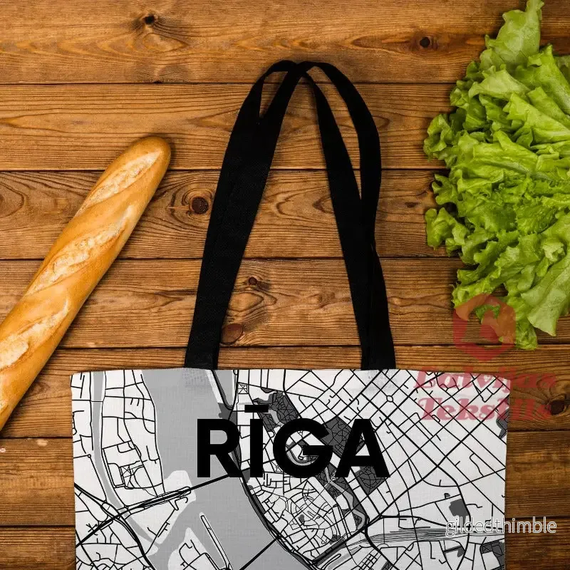 Lina vai kokvilnas auduma maisiņš "Rīga" - Bild 2