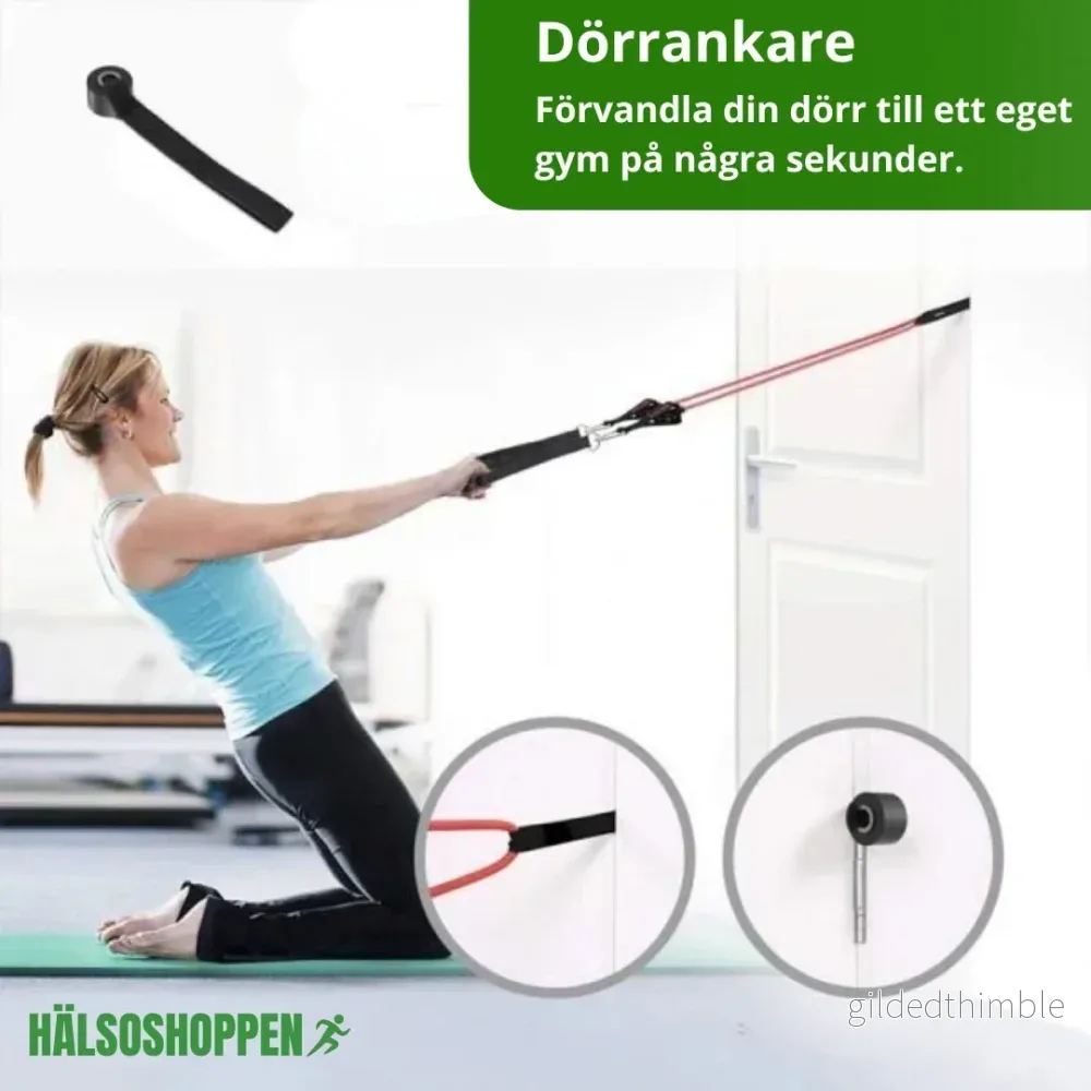 Motståndsband Set – Komplett Hemmagym för Helkroppsträning - Bild 3
