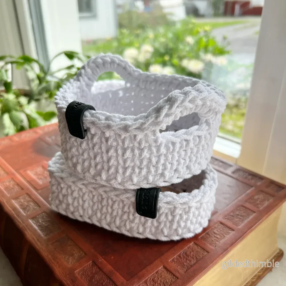 Materialkit - "Ylva" virka tre små korgar - Bild 2