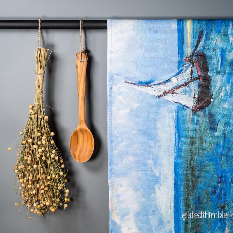 Lina dvielis | Vinsents van Gogs "Zvejas laivas" - Bild 2