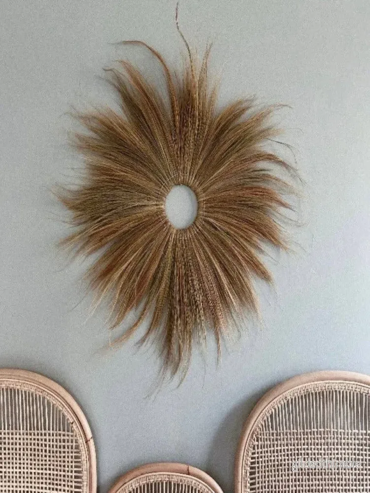 Väggdekoration i naturstrå ’Straw Deco’ Väggdekoration i naturstrå ’Straw Deco’