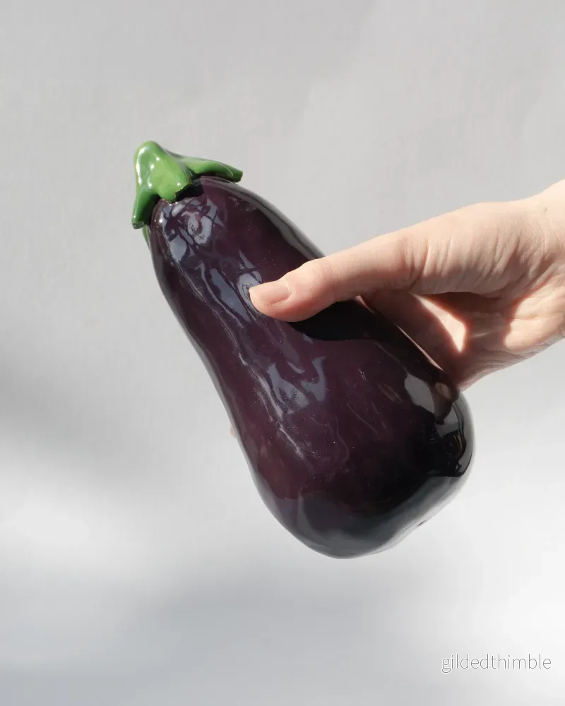 Lergodsglasyr 9562 Aubergine - Bild 2