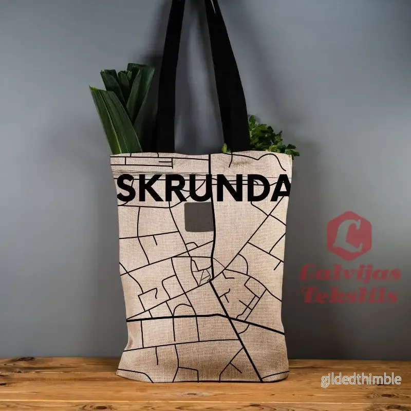 Pelēka lina auduma maisiņš "Skrunda"