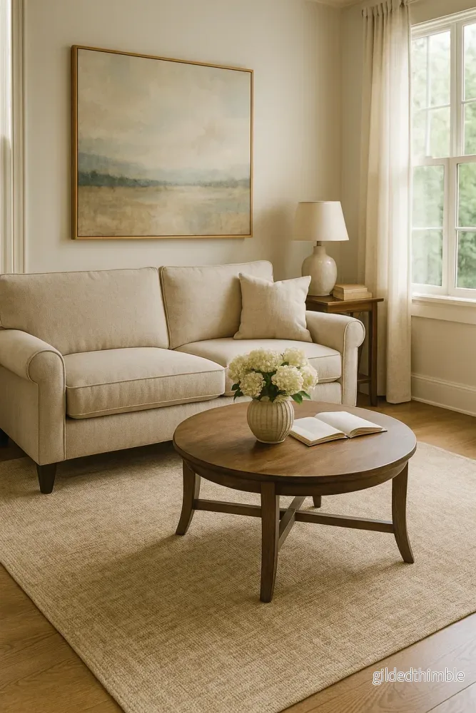 Sydney Calm – Sofistikerad Naturbeige Texturmatta med Harmonisk Ljusspel - Bild 3