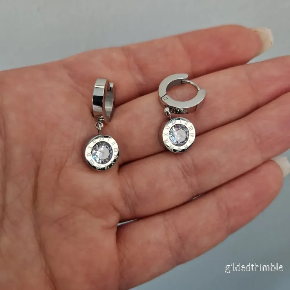 Riviera örhängen silver (clear)