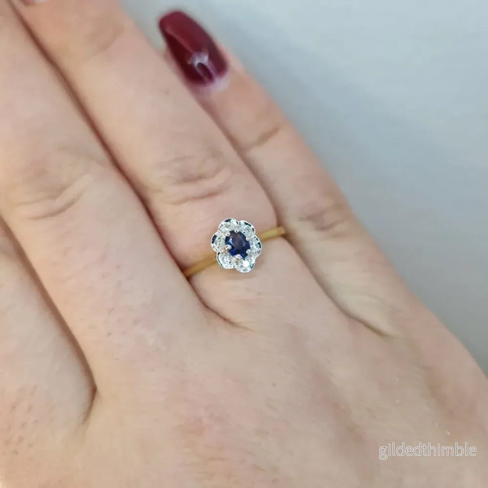 Ring Carmose med safir 18k tvåfärgat guld Ring Carmose med safir 18k tvåfärgat guld