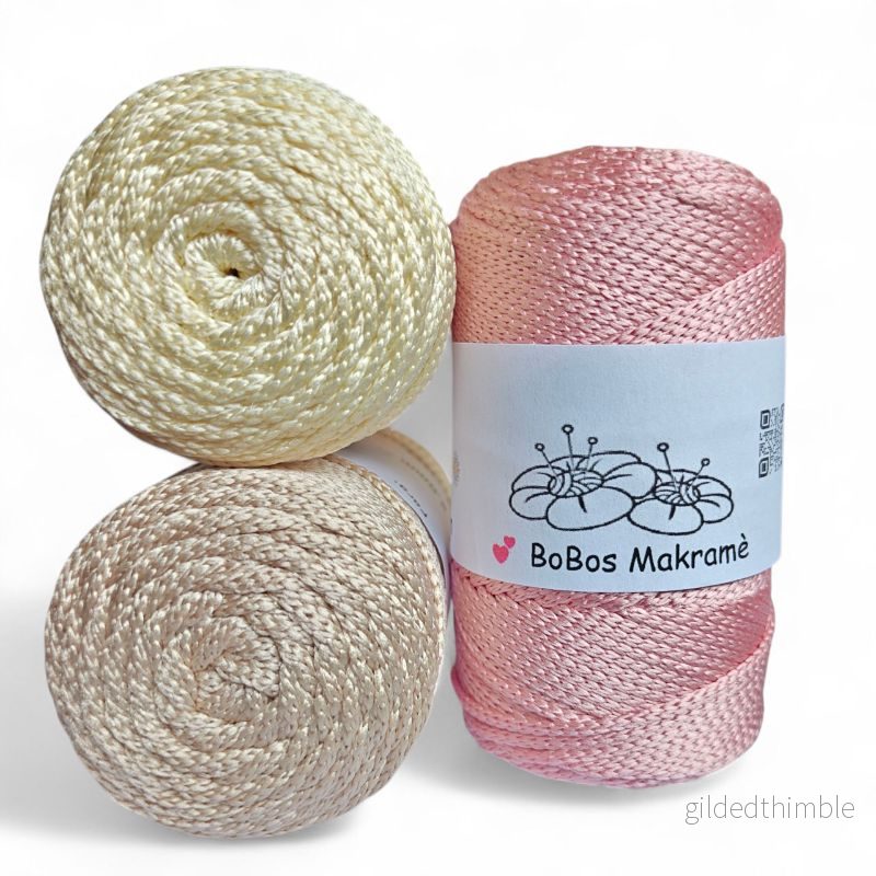 BoBos Makramégarn Polyester 2 mm – 100 g (100 m) BoBos Makramégarn Polyester 2 mm – 100 g (100 m)