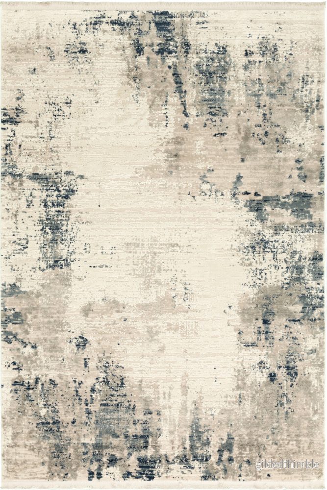 Bianca 09 kräm-Blå-Beige matta – Modern konst möter subtil elegans Bianca 09 kräm-Blå-Beige matta – Modern konst möter subtil elegans