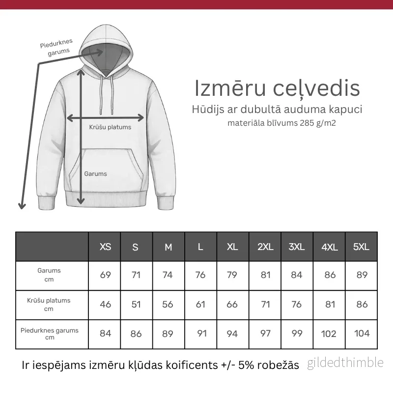 Klasiskais hūdijs | Pūderrozā - Bild 3