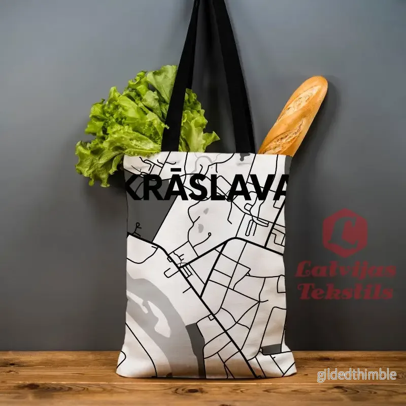 Lina vai kokvilnas auduma maisiņš ”Krāslava” Lina vai kokvilnas auduma maisiņš ”Krāslava”