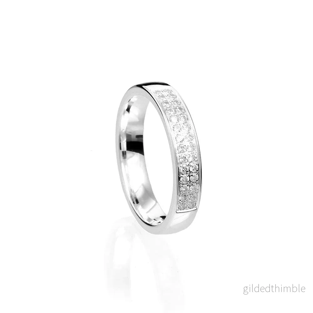 Vigselring Amalia 18k vitguld