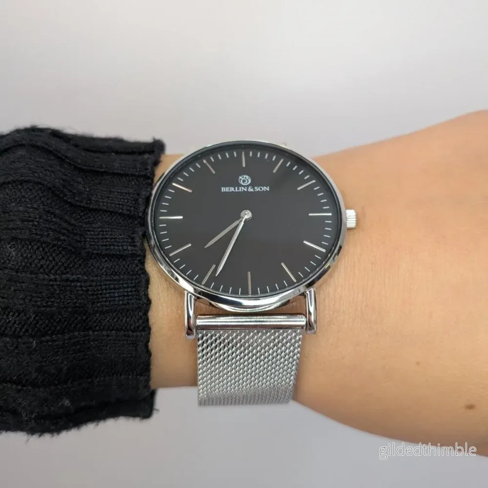 Berlin & Son – Black & Silver Mesh 40mm