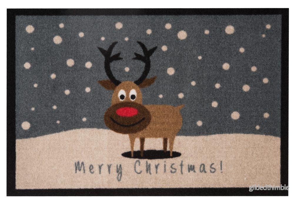 Dörrmatta Merry Christmas Reindeer