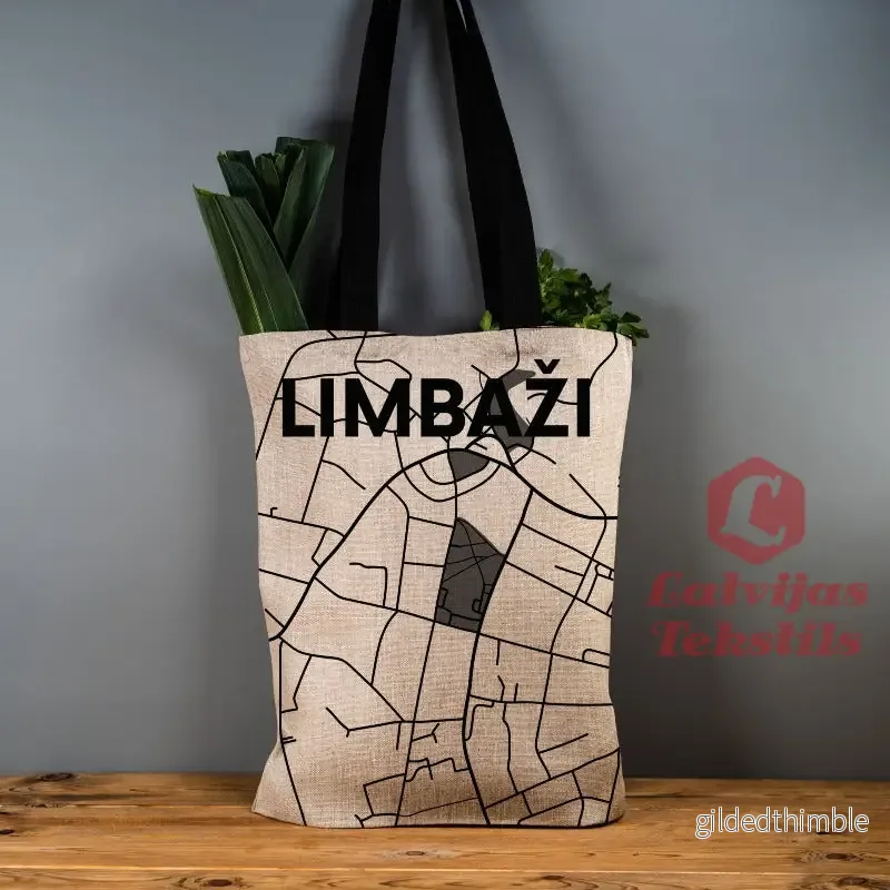 Pelēka lina auduma maisiņš "Limbaži"