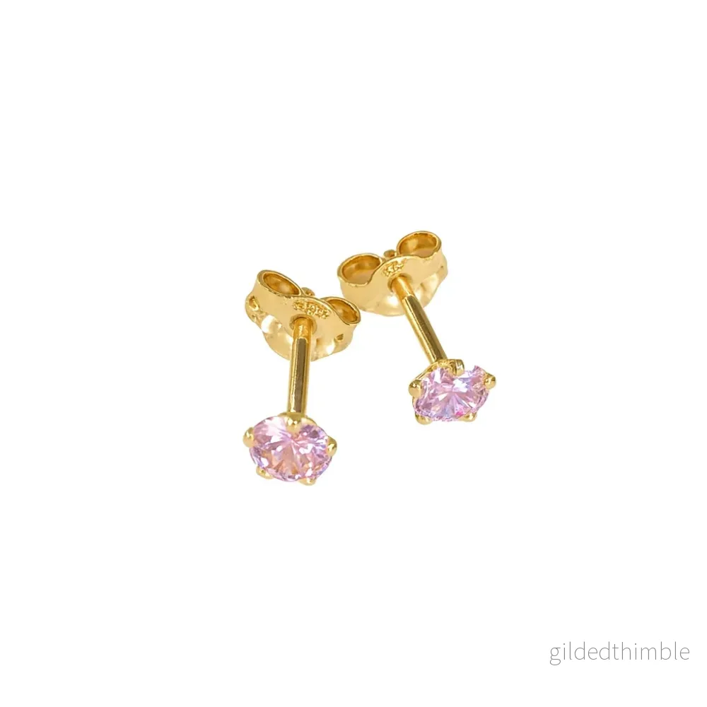 Enstensörhänge 18k guld ljusrosa Enstensörhänge 18k guld ljusrosa