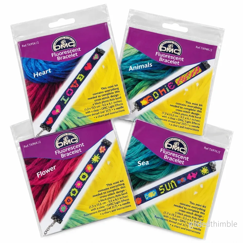 Korsstygnskit Armband med Neontråd nybörjare Korsstygnskit Armband med Neontråd nybörjare