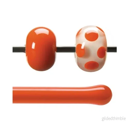 Bullseye Orange Röd Opaque 0125-0576