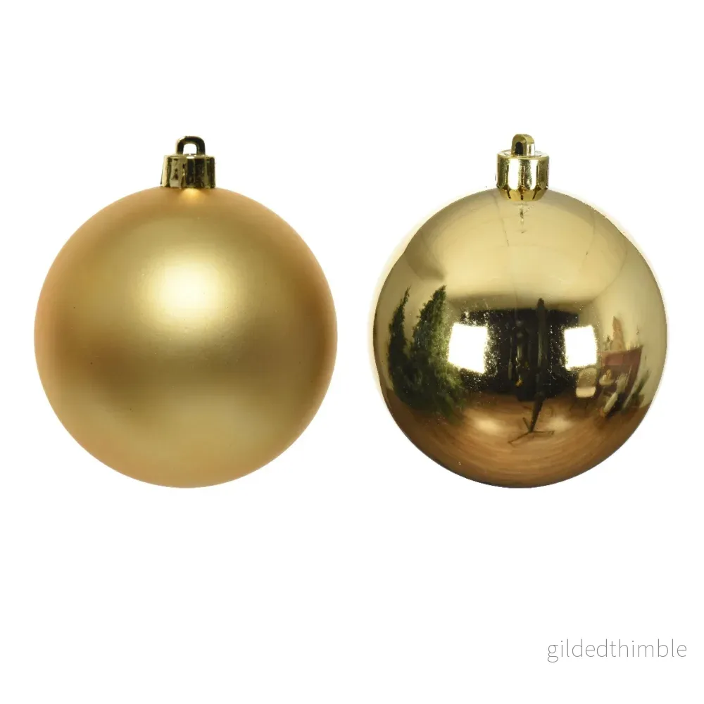 Julgranskulor Light Gold 6st, 8cm - Bild 3
