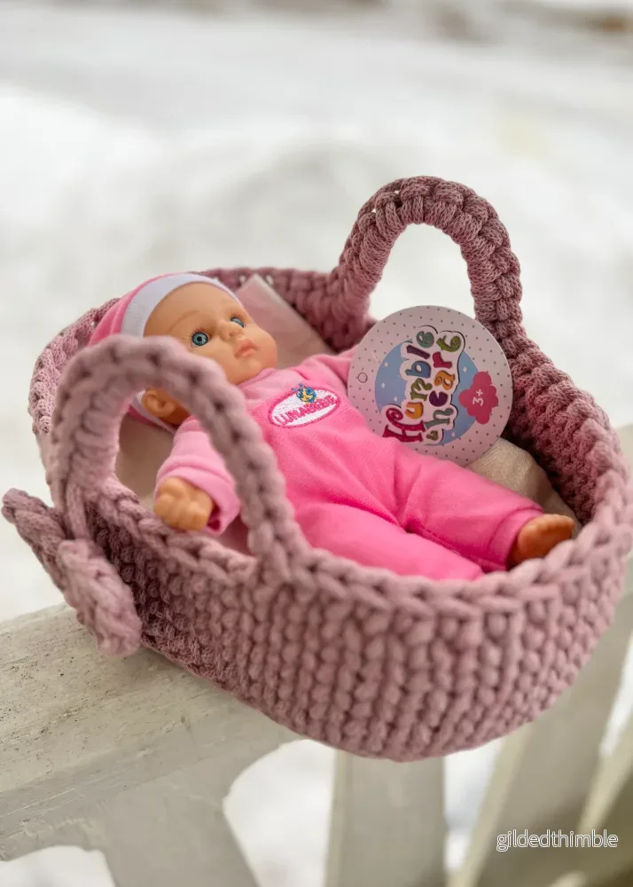 Materialkit - "Rosa" virka en dockbädd - Bild 2