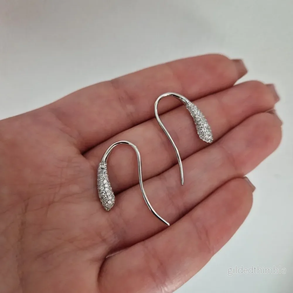 Örhänge vitgulds pläterade silver med krok