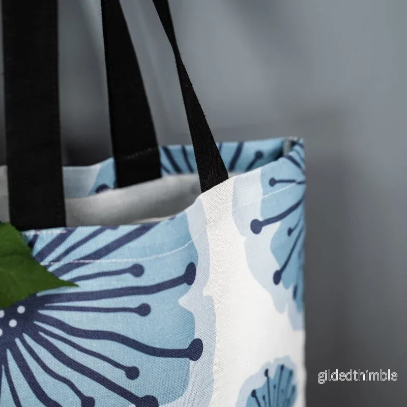 Lina vai kokvilnas auduma maisiņš «Flos Blue» | kolekcija «Blommönster» - Bild 2