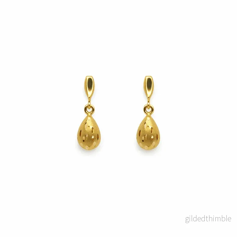 Dropp-formade Örhängen 18K Guld
