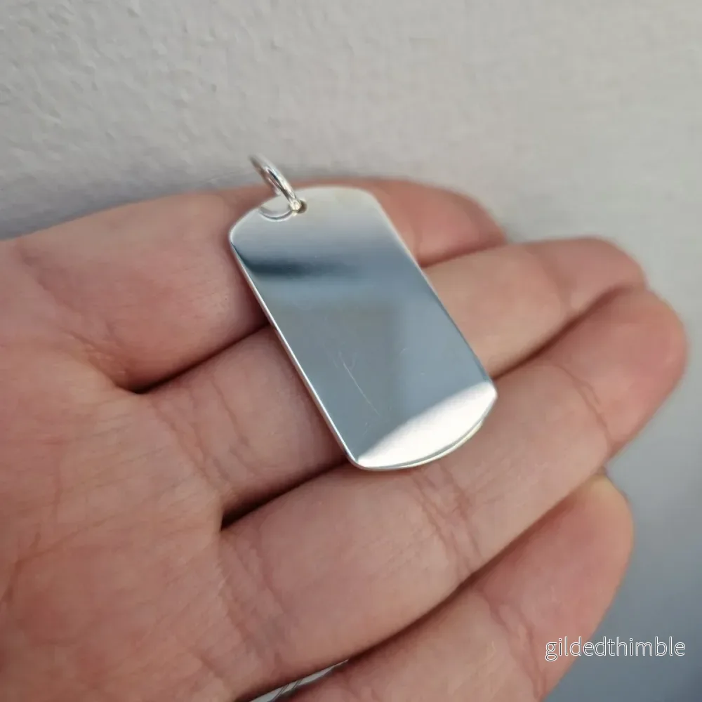 Dog tag sterling silver Dog tag sterling silver