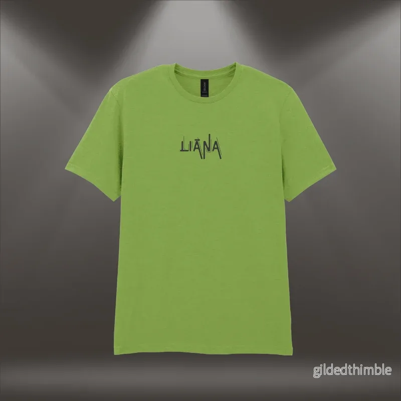 Kokvilnas T-krekls ar vārdu "Liāna" - Bild 3