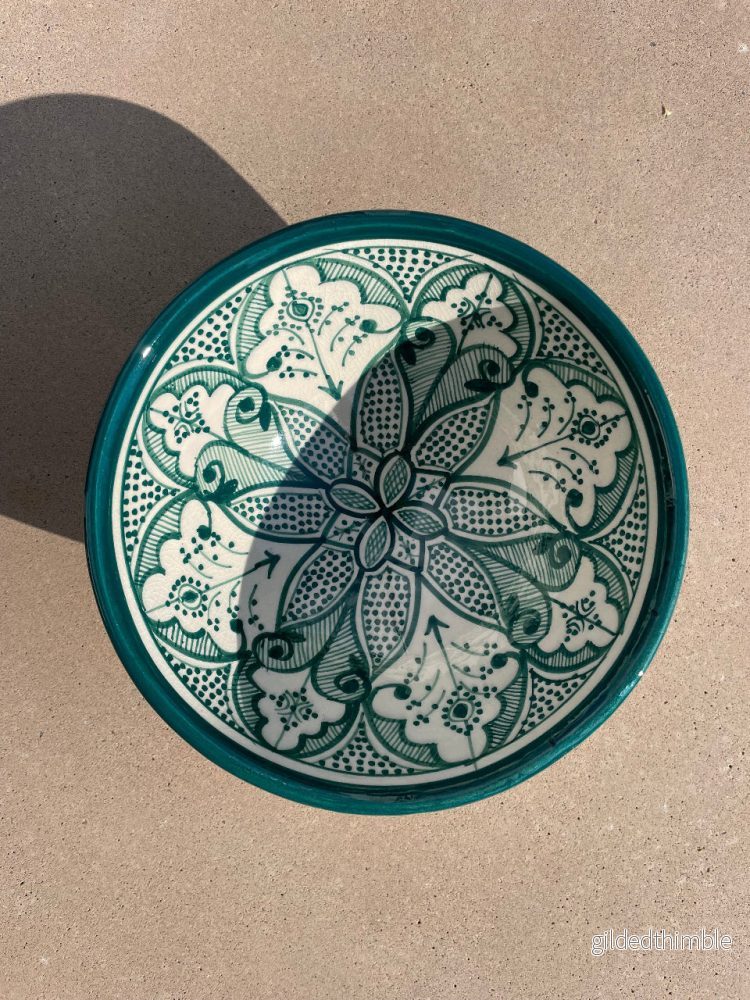 Marockansk keramikskål 'Safi' Green 18cm - Bild 2