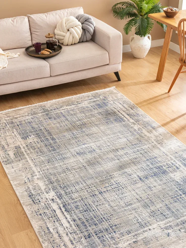 Bonneval 05 LinBlå – En modern väv av lugn och textur - Bild 2